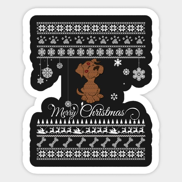 Merry Christmas DOG Sticker by irenaalison
